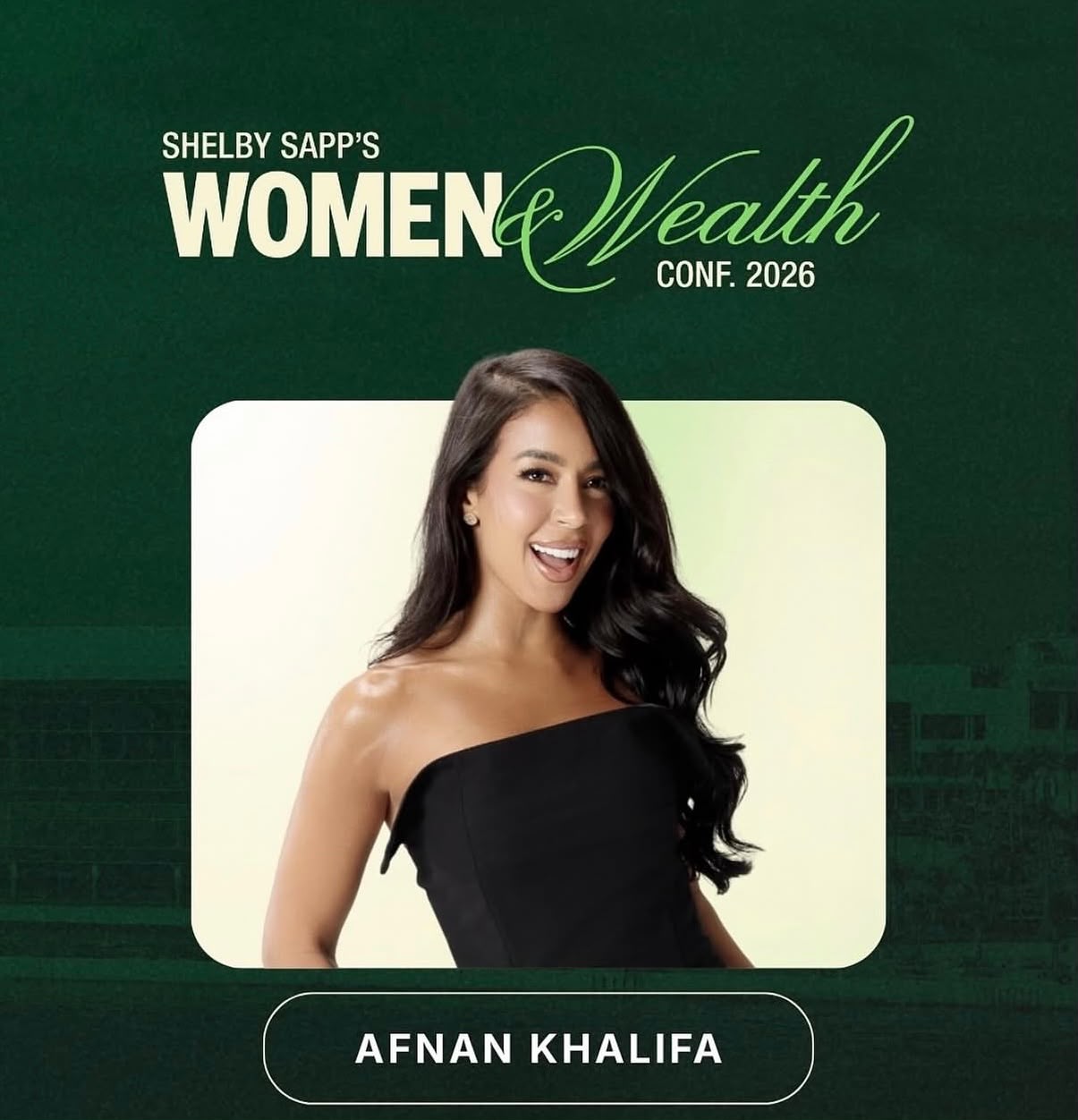 Afnan Khalifa at the Women & Wealth Conference 2026
